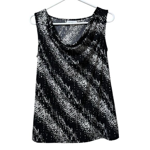 Liz Claiborne Scoop Neck Blouse Size Large Sleeveless Stretch Lightweight Office - Picture 1 of 7